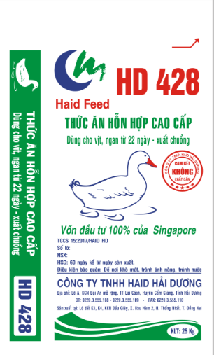Thức ăn hỗn hợp cao cấp dùng cho vịt, ngan từ 22 ngày - xuất chuồng