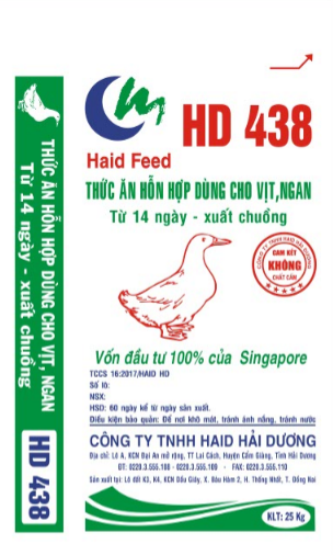 Thức ăn hỗn hợp dùng cho vịt,ngan từ 14 ngày - xuất chuồng